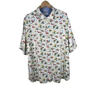 Tommy Bahama Veracruz Cay Holiday Birds Short-Sleeve Shirt XXL